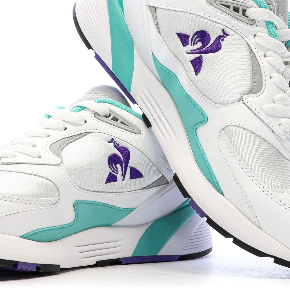 Baskets Blanche/Verte/Violet Homme Le Coq Sportif Lcs R1100 Nineties 7