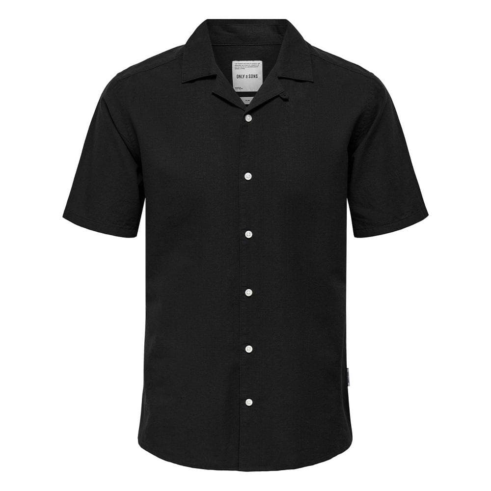 Chemise Noir Homme Only & Sons Cantley 1