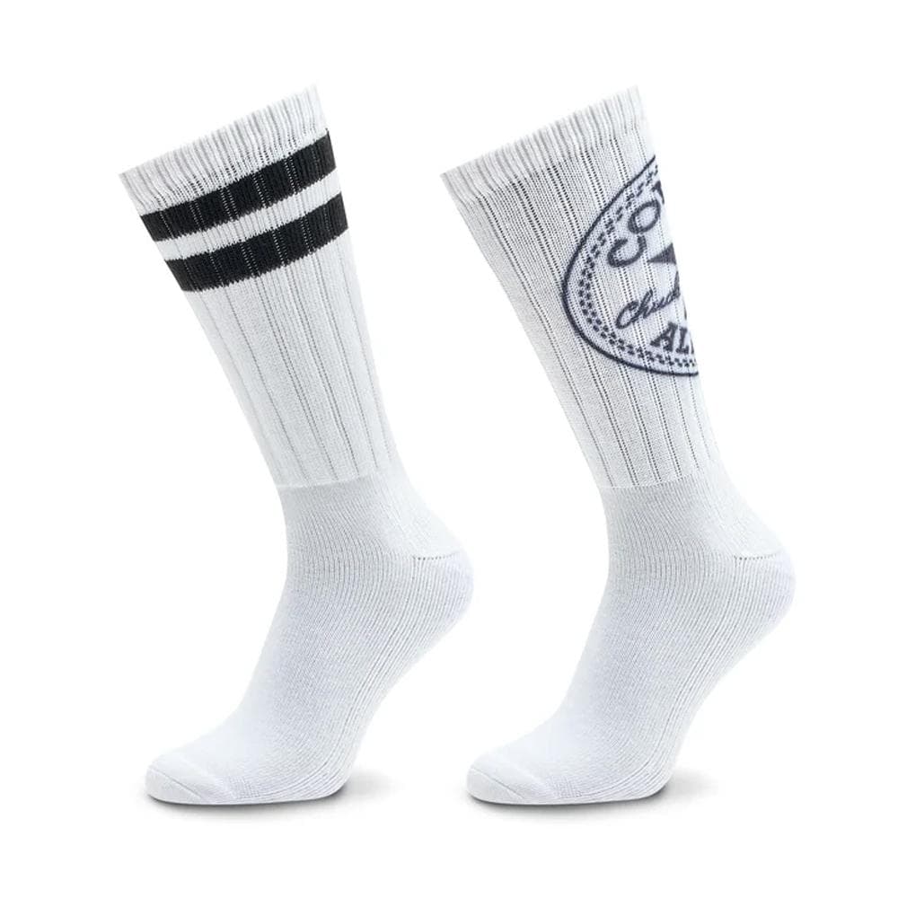 2x Paires de Chaussettes Blanches/Noires Homme Converse S7014119 1