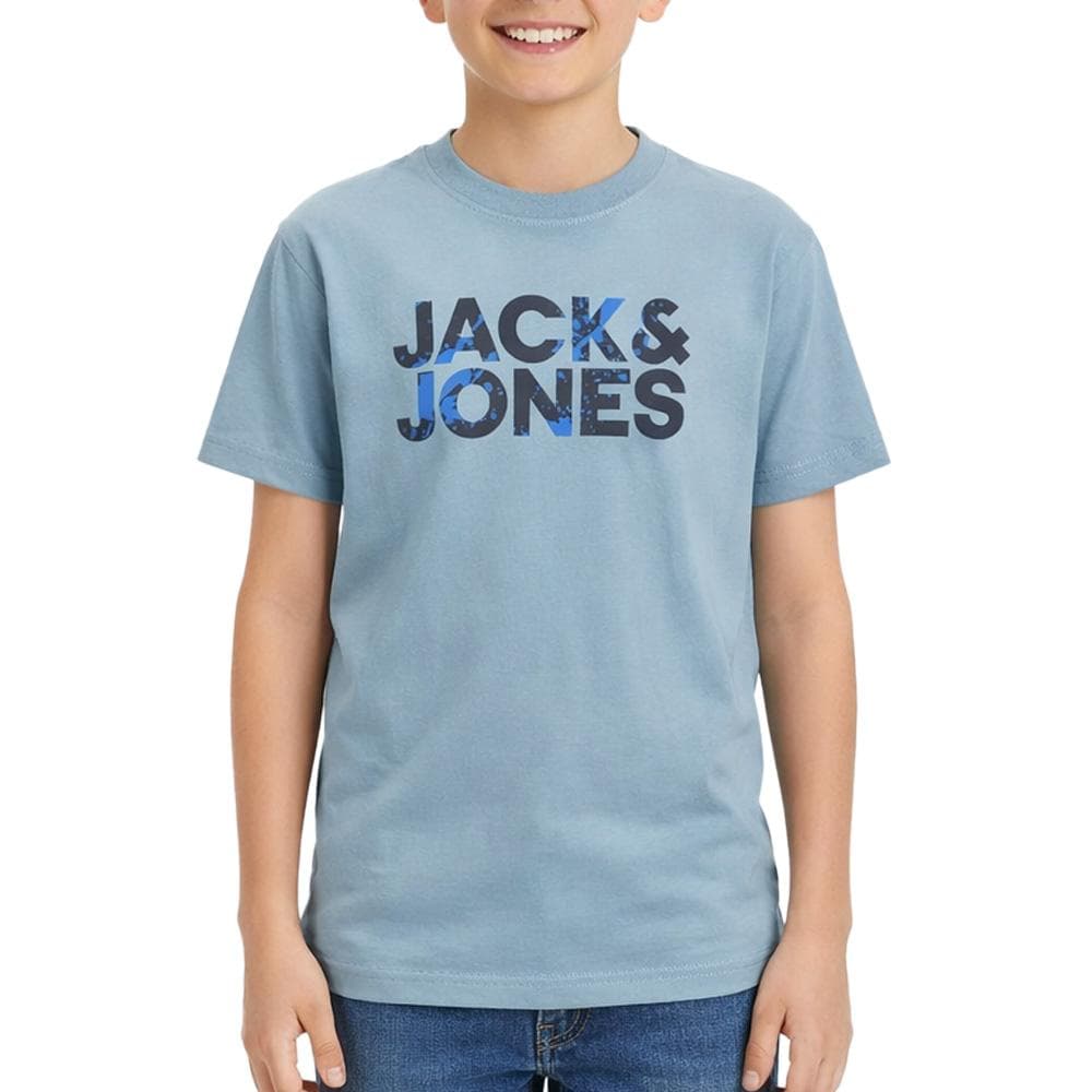 T-shirts Bleu Garçon Jack & Jones Corp Splash 1