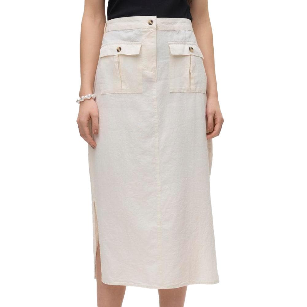 Jupe Ecru Femme Vero Moda Luna Pocket 1