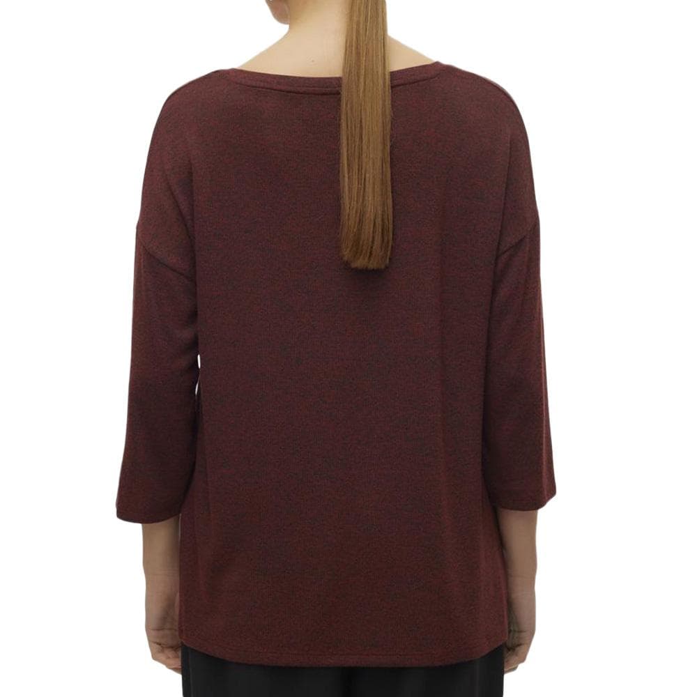 Pull Bordeaux Femme Vero Moda Brianna 3/4 2