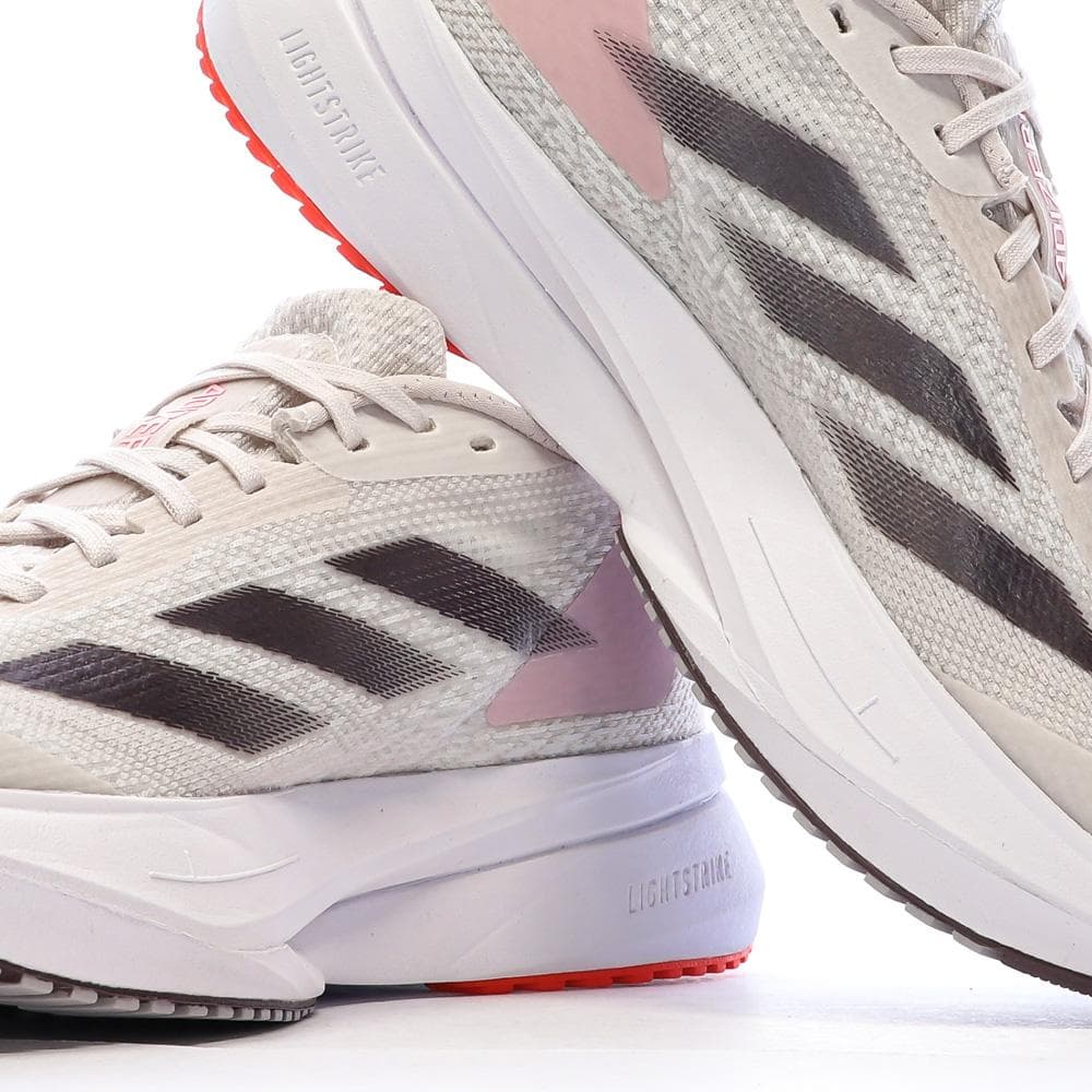 Chaussures de running Blanches/Roses Femme Adidas Adizeros 7