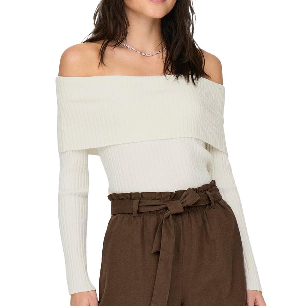 Pull en Maille Blanc Femme JDY Shoulder 1