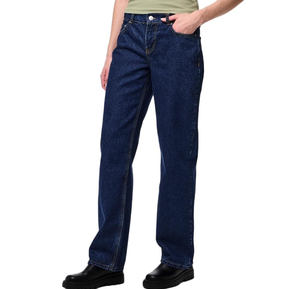Jean Large Bleu Brut Femme PIECES Waist 1