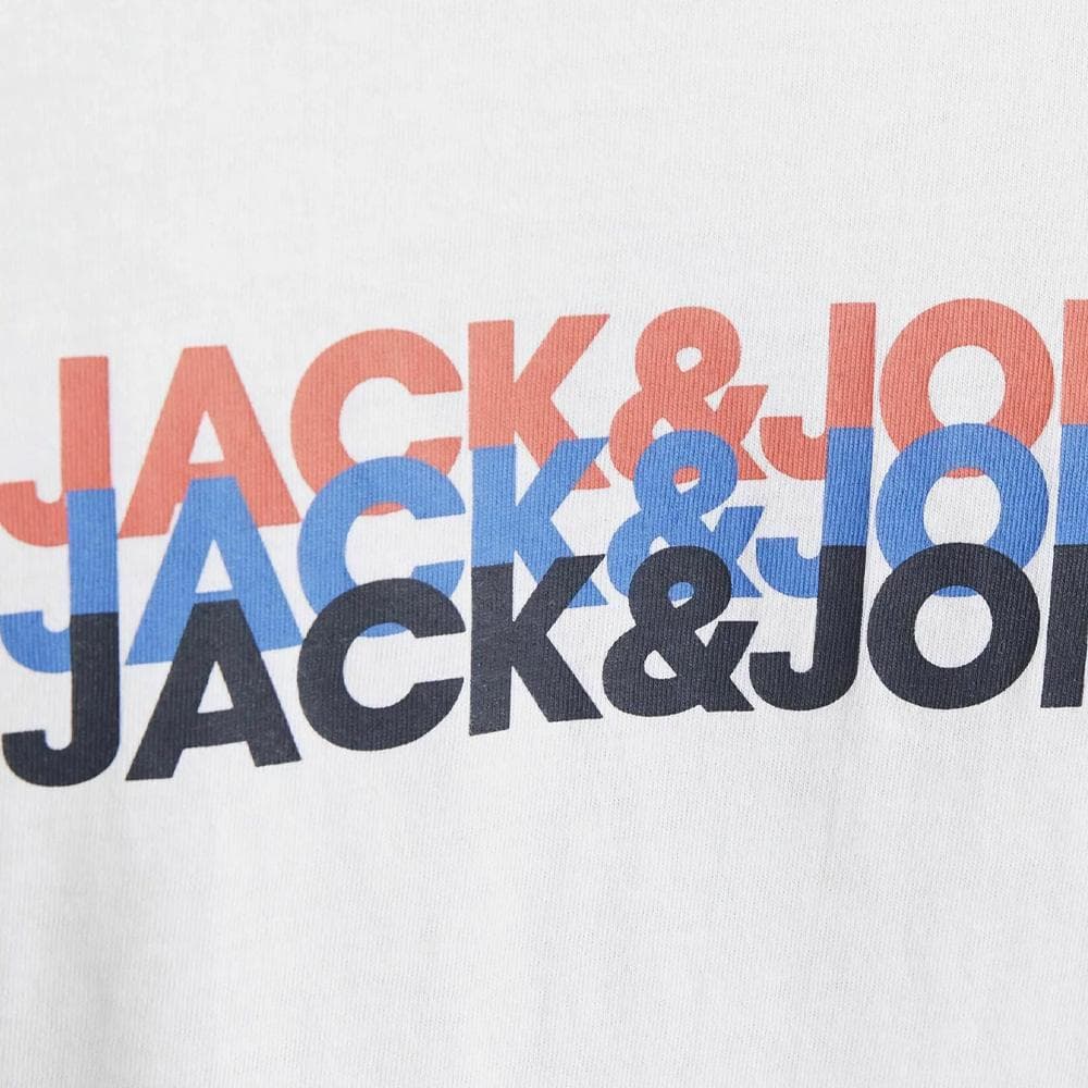 T-Shirt Blanc Garçon Jack & Jones Cyber 2