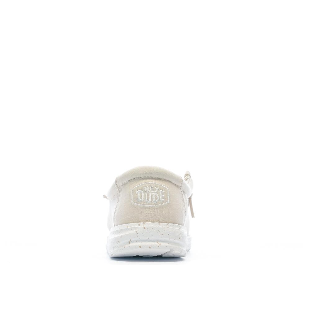 Chaussures Beige Fille Hey Dude Wally Youth Slub Canvas 3