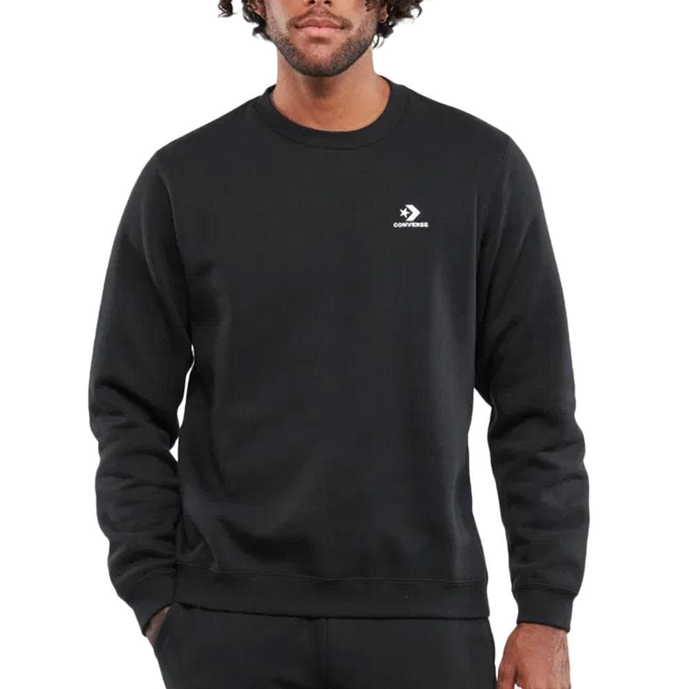 Sweat Noir Homme Converse Crew 1