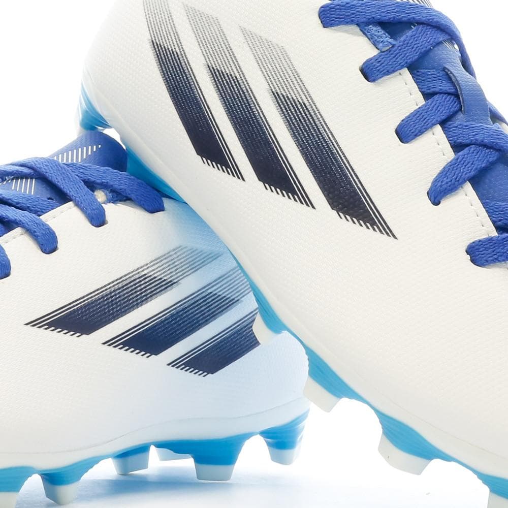 Chaussures de football Blanche/Bleu Garçon Adidas X Speedflow.4 Fxg J 7