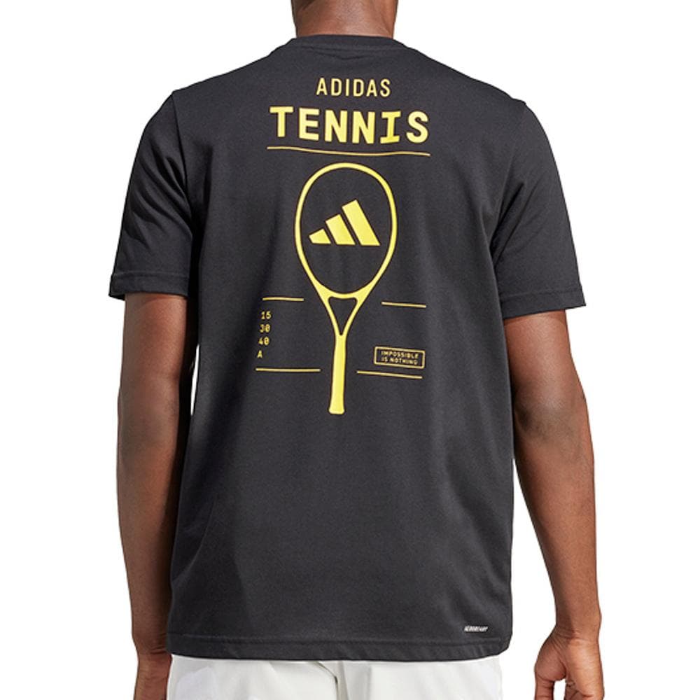 T-Shirt Noir/Jaune Homme Adidas IS2409 2