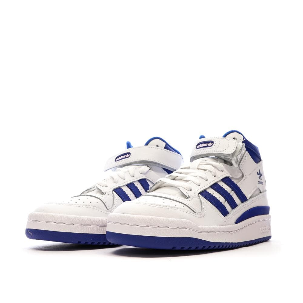 Baskets Blanches/Bleu Garçon Adidas Forum Mid 6