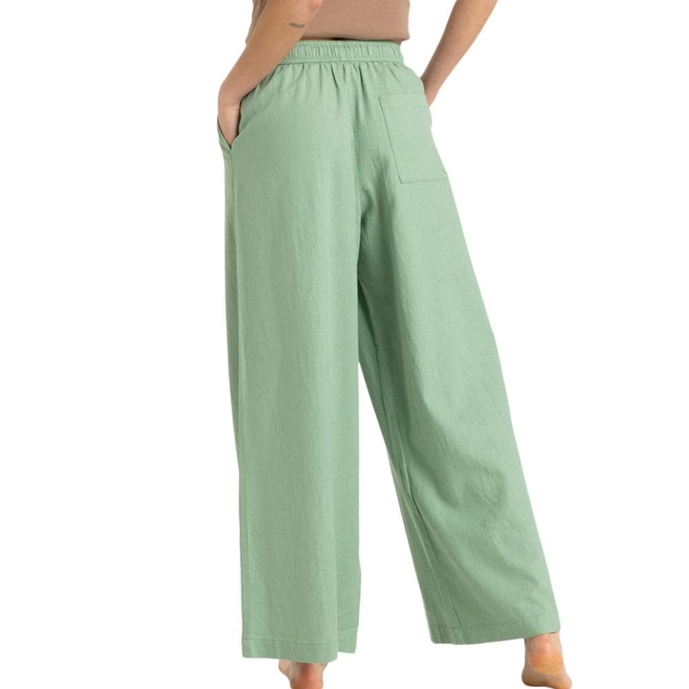 Pantalon fluide en Lin Vert Femme Roxy Lekeitio Break 2