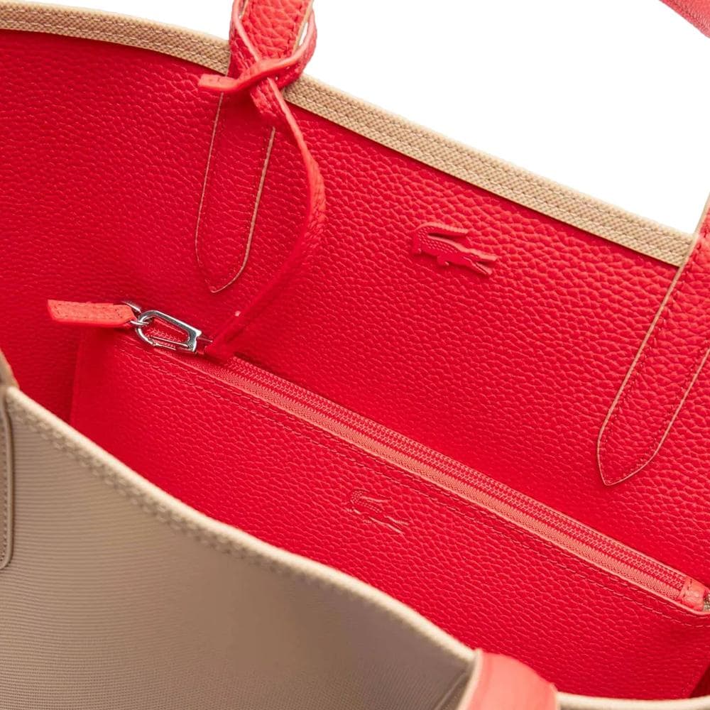 Sac Cabas Réversible Beige/Rouge Femme Lacoste Anna 3