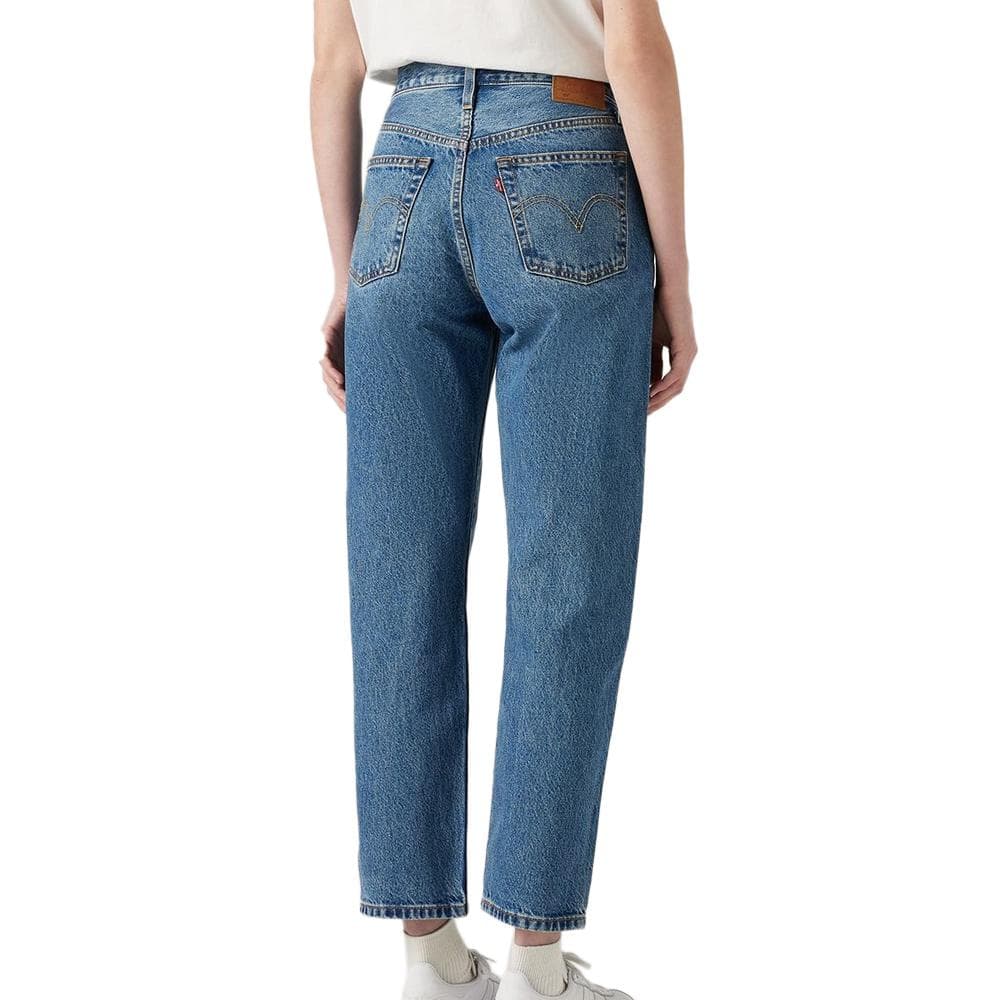Jean 501 Bleu Foncé Femme Levi's Original Cropped 2