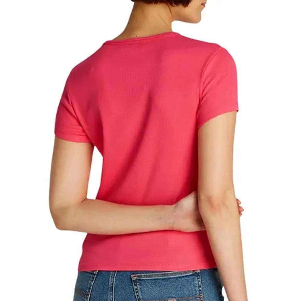 T-Shirt Rose Femme Tommy Hilfiger DW0DW17383 2
