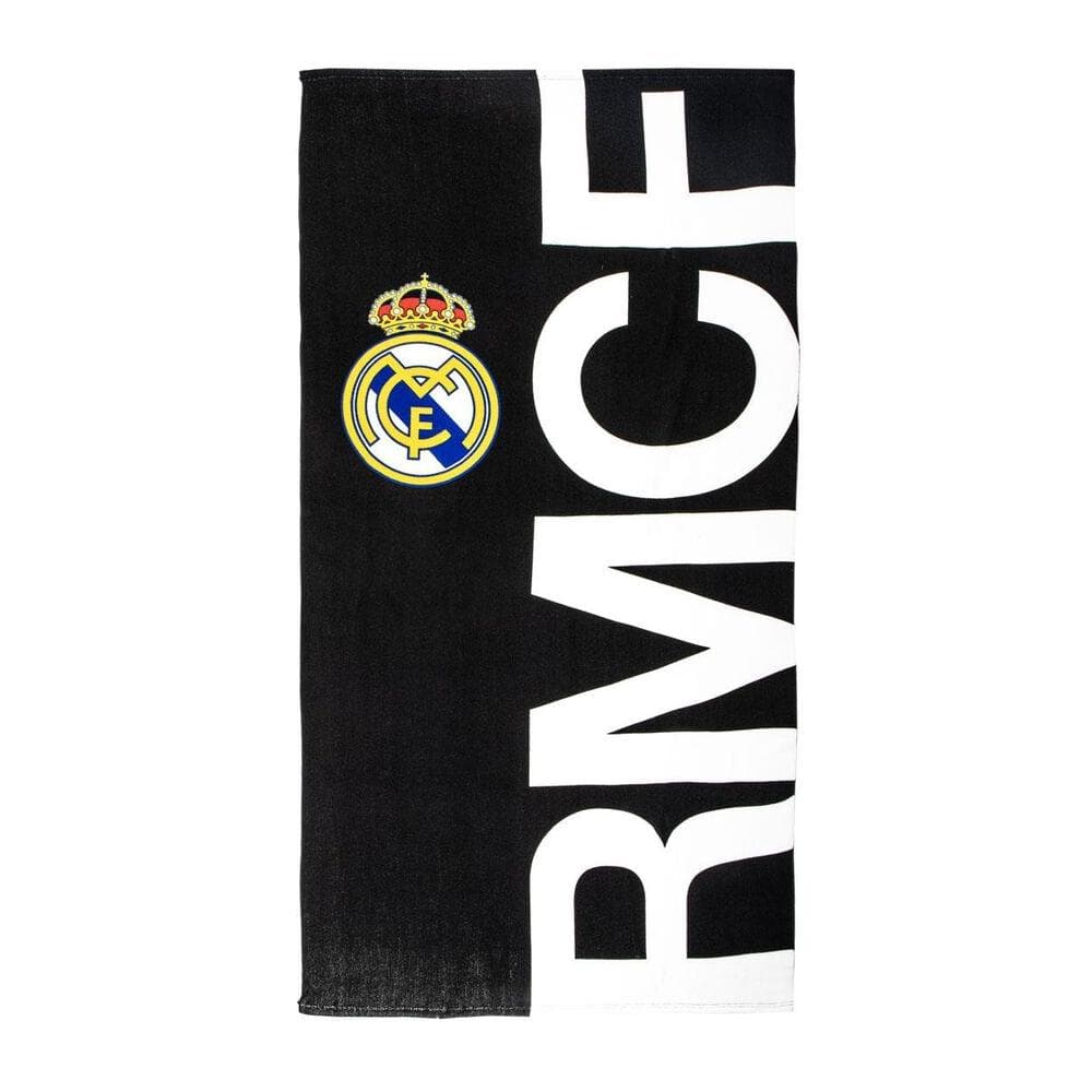 Real Madrid Serviette de Plage Noire/Blanche Sport Zone 140x70cm 1