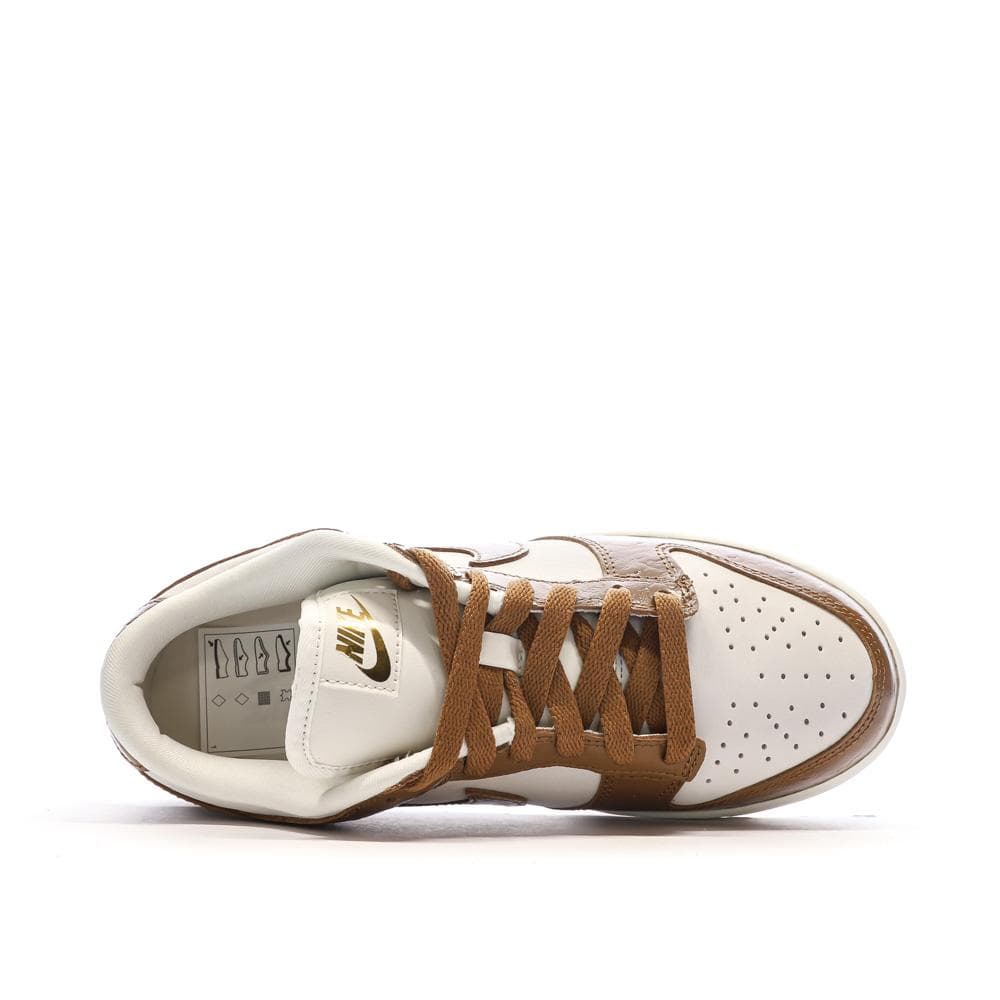Baskets Blanches/Marrons Femme Nike Dunk Low 4