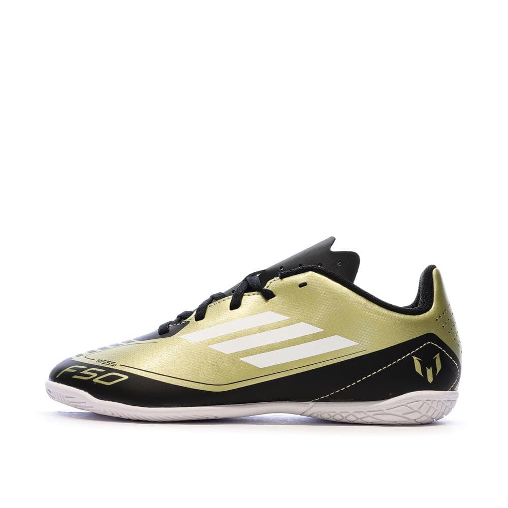 Chaussures de Foot Doré/Noir Junior Adidas F50 Club IN J Messi 1