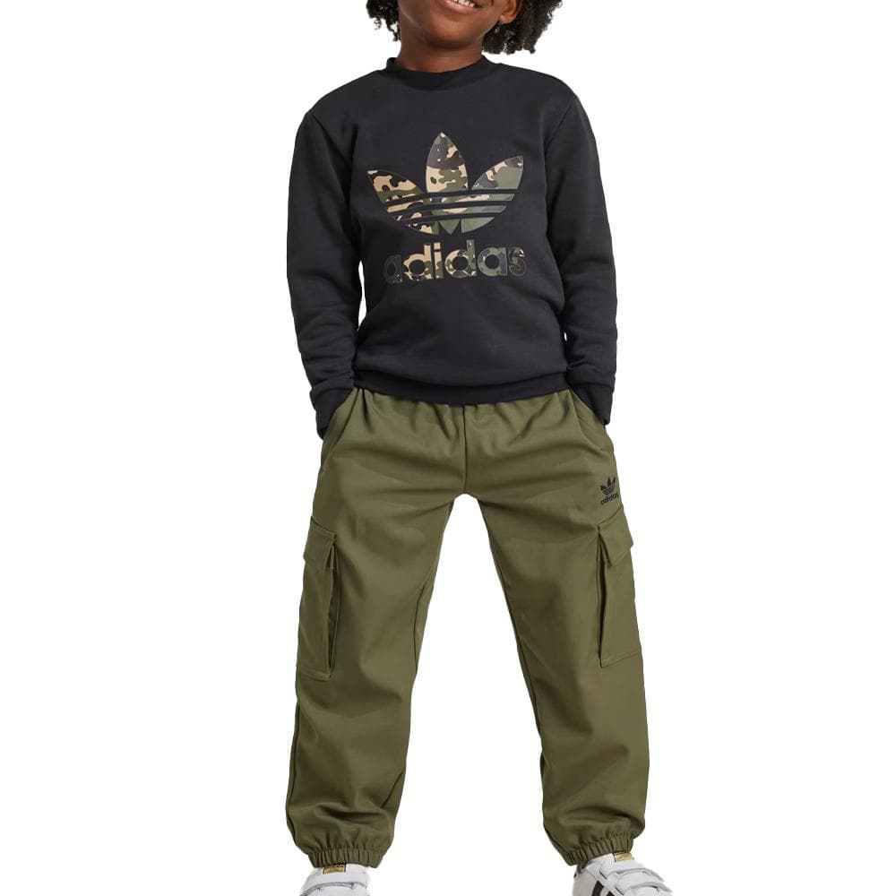 Survêtement Noir Garçon Adidas Crew Set 1