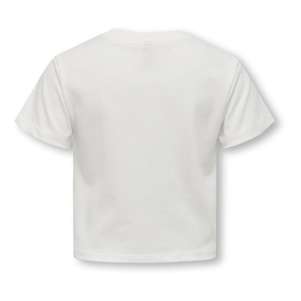 T-shirt Blanc Fille Kids ONLY Maiken Life Heart 2