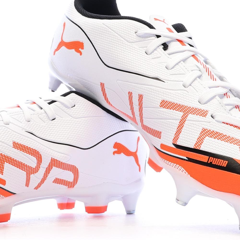 Chaussures de football Blanc/Orange Homme Puma Ultra 5 Play Mxsg 7