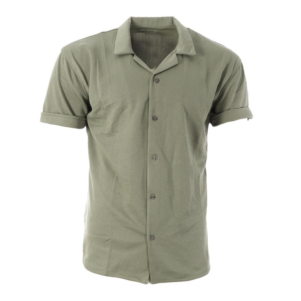 Chemise Manches Courtes Kaki Homme Paname Brothers DOV 2