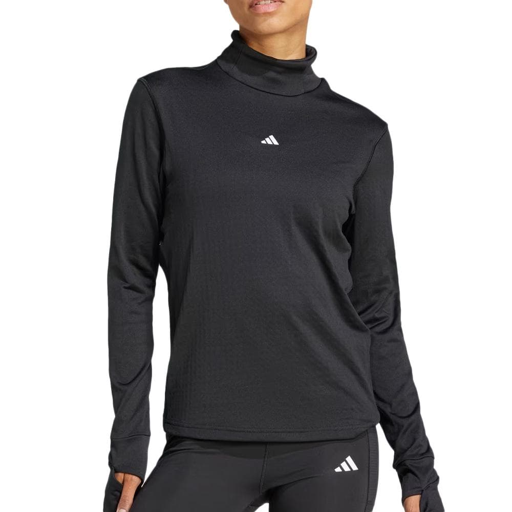 T-Shirt Manches Longues Noir Femme Adidas Cover 1