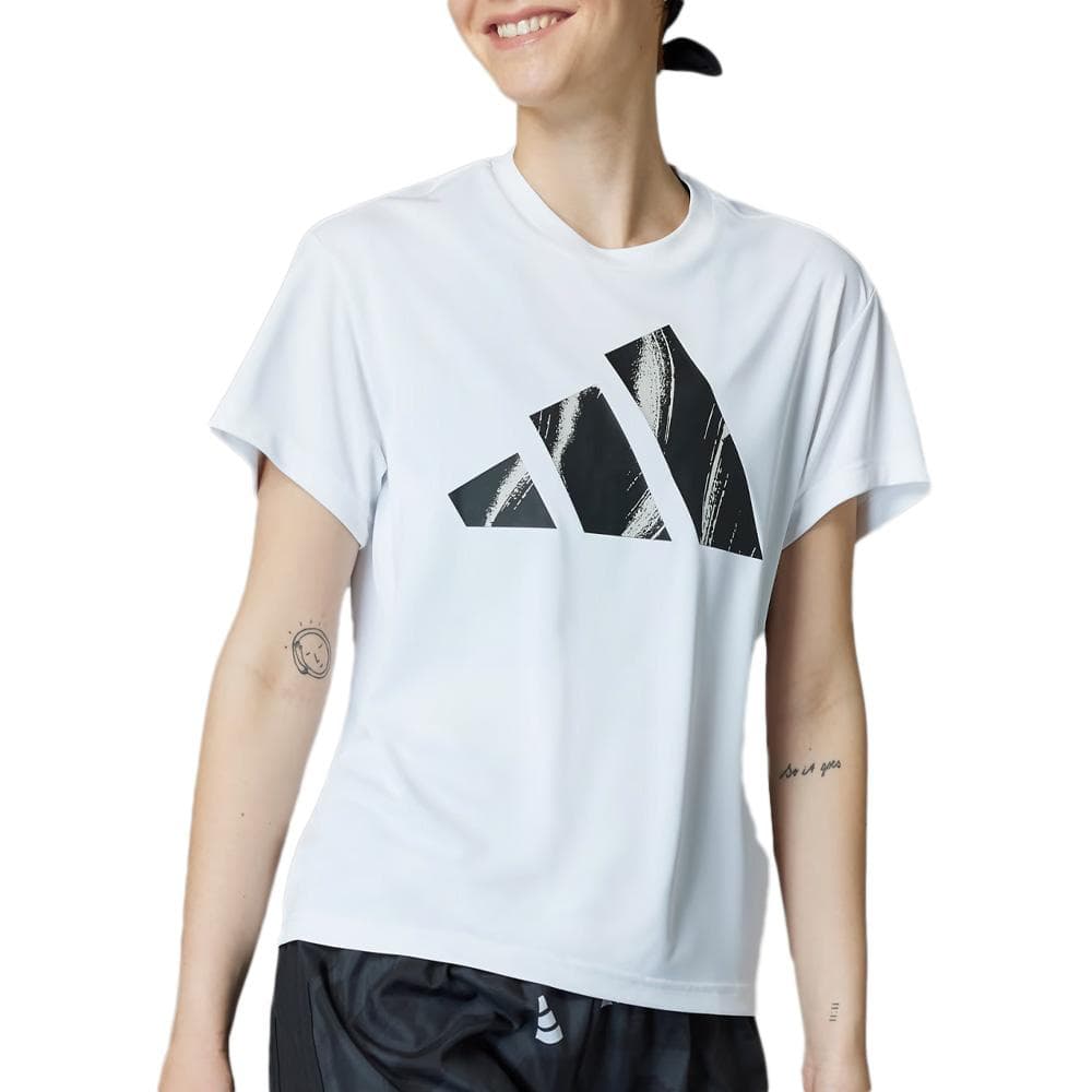 T-Shirt Blanc Femme Adidas Run It 1