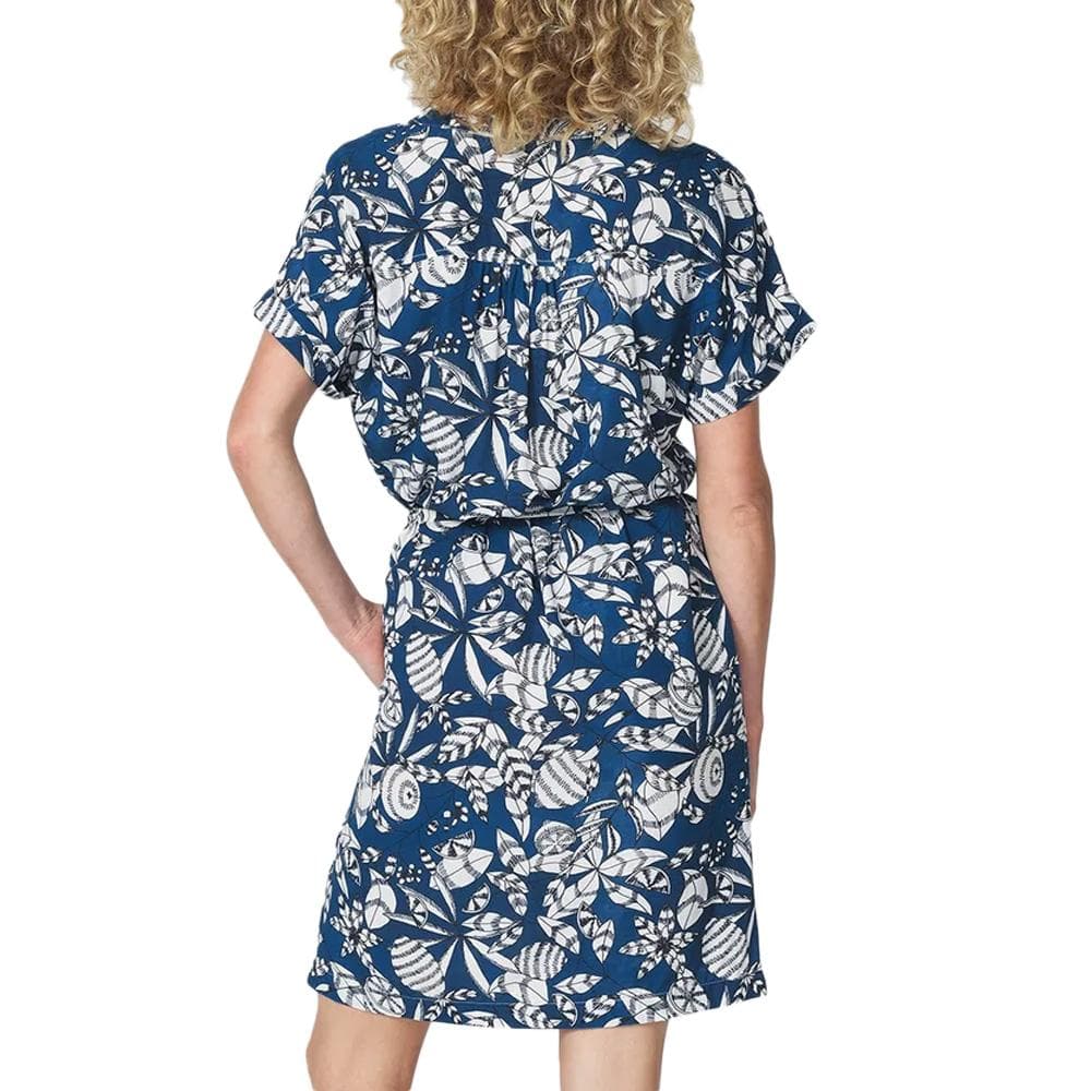 Robe Marine à Fleurs Femme TBS JANIEROB 2