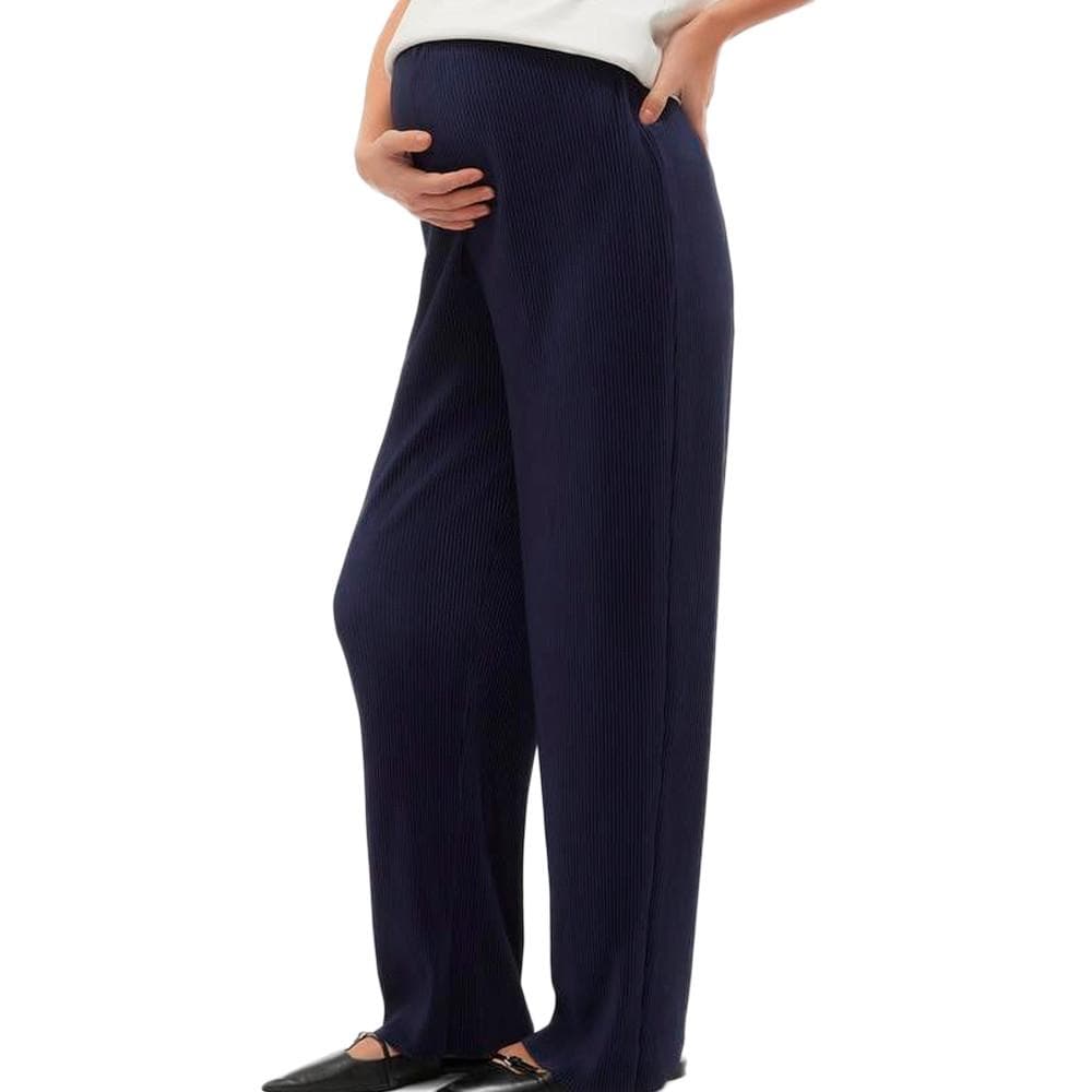 Pantalon de Grossesse Marine Femme MamaliciousPlisse 1