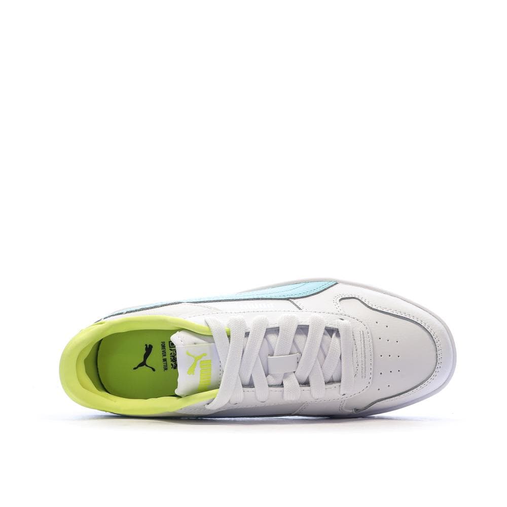 Baskets Blanc/Vert Femme Puma Carina 4