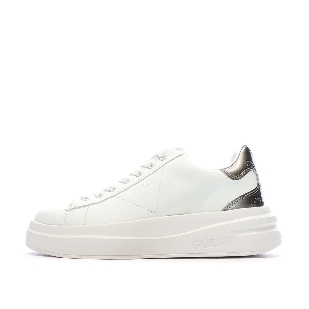 Baskets Blanches/Argent Femme Guess Elbina 1