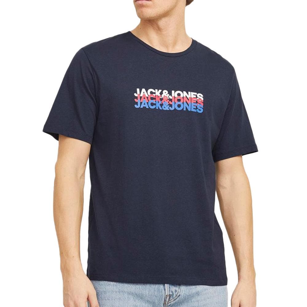 T-Shirt Marine Homme Jack & Jones Cyber 1