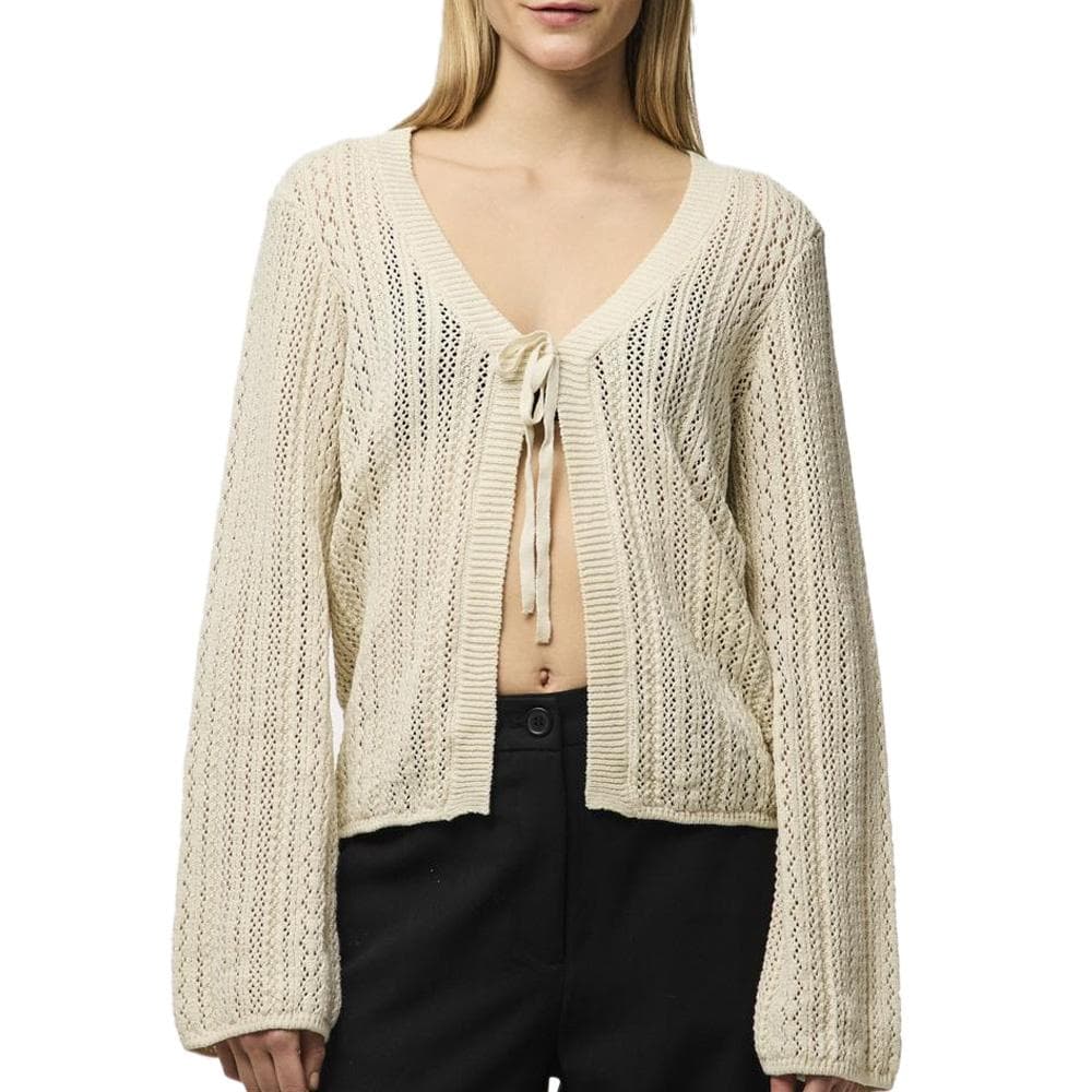 Cardigan Écru Femme Pieces Pcnuka Knit 1