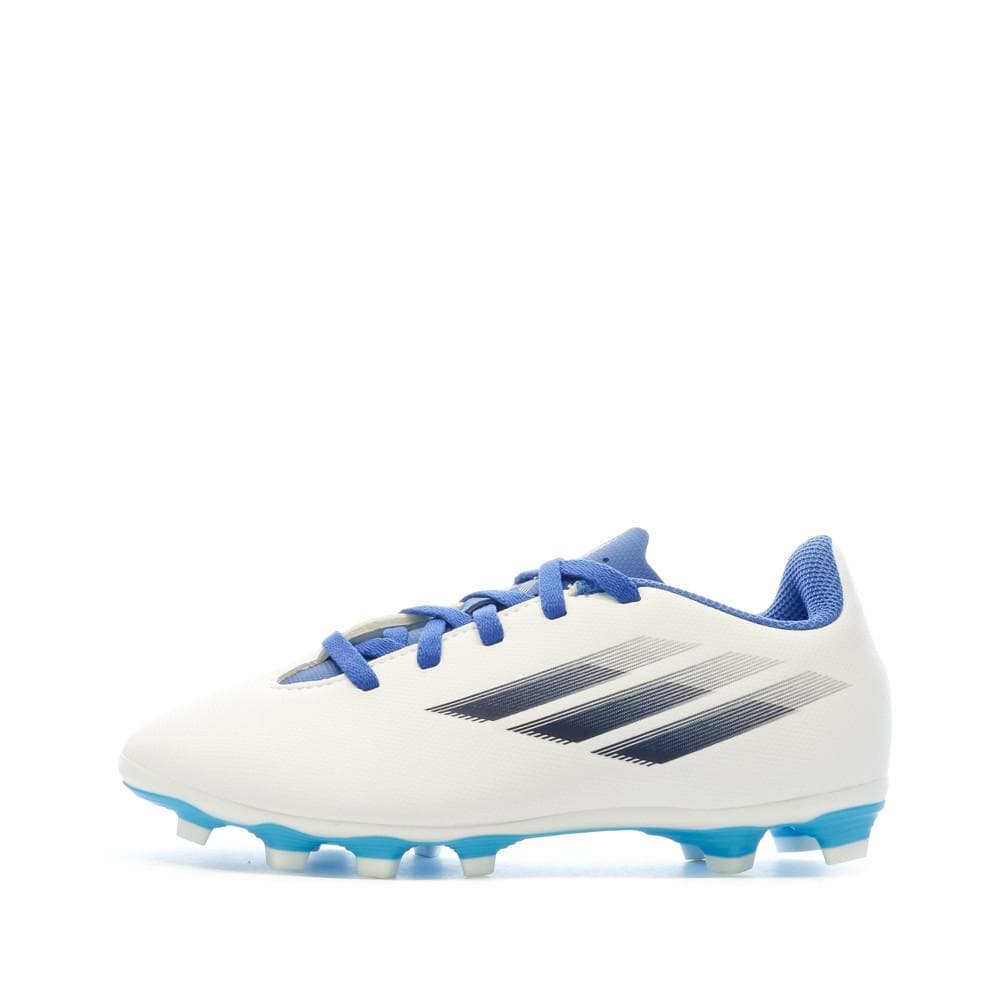 Chaussures de football Blanche/Bleu Garçon Adidas X Speedflow.4 Fxg J 1