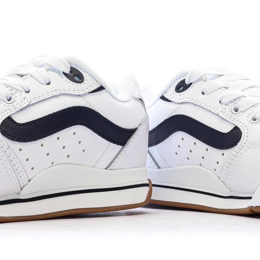 Baskets Blanc/Noir Homme Vans Old Skool Canvas Block B 7