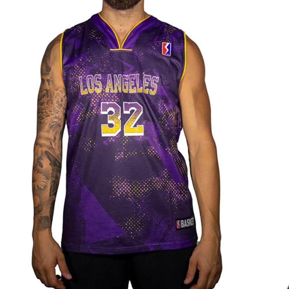 Los Angeles 32 Maillot de basket Violet Homme Sport Zone 1