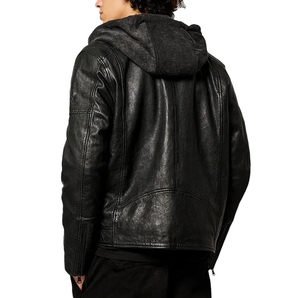 Veste En Cuir Noire Homme Kaporal Kp Luine 2