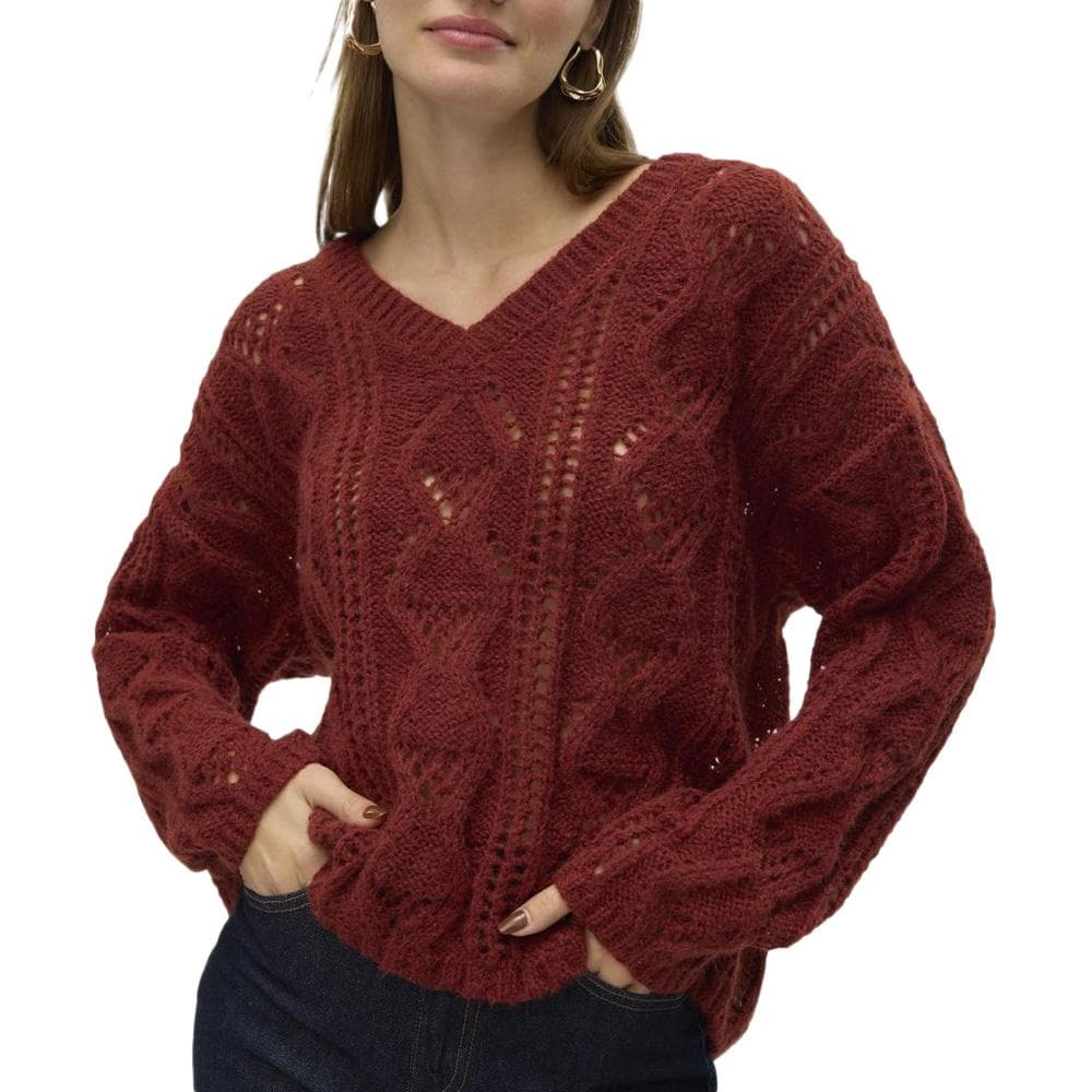 Pull Bordeaux Femme Vero Moda Structure 1