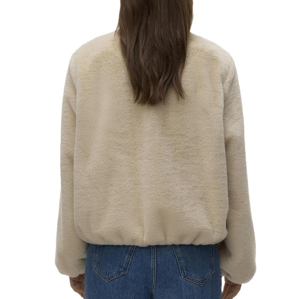 Veste Fausse Fourrure Beige Femme Vero Moda Jaliga 2