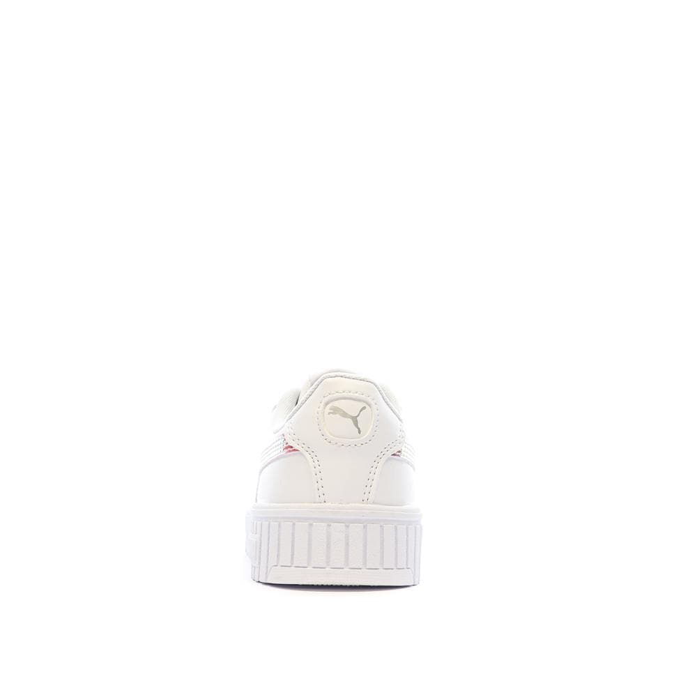 Baskets Blanches/Rose Brillant Fille Puma Carina 2.0 3