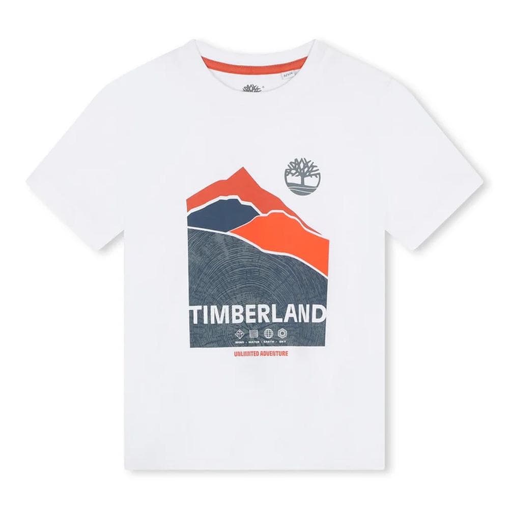 T-Shirt Blanc Garçon Junior Timberland T60090 1