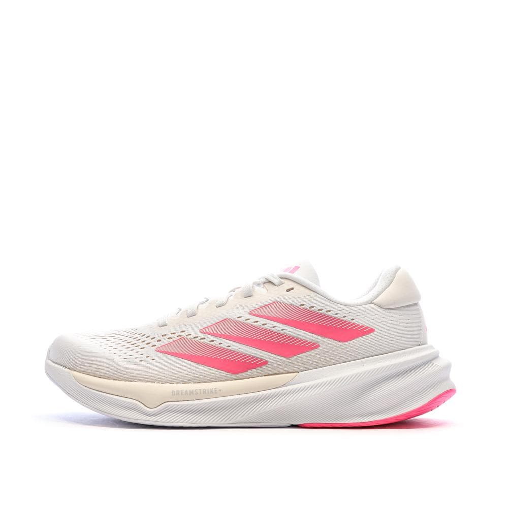 Baskets Blanches/Roses Femme Adidas Stride 1