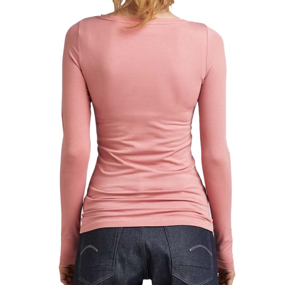 T-shirt Manches Longues Rose Femme G-Star Base R 2