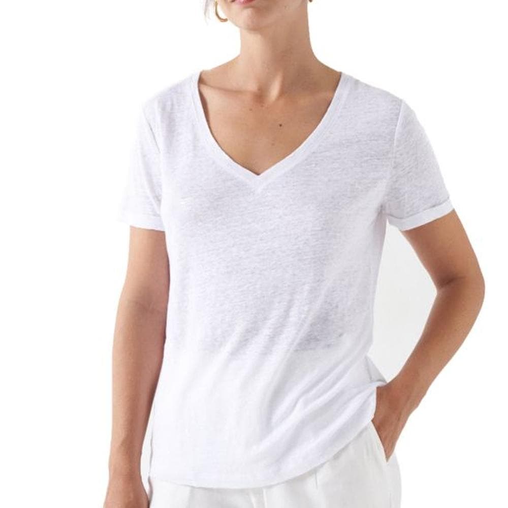 T-shirt Blanc Femme Salsa Linen 1