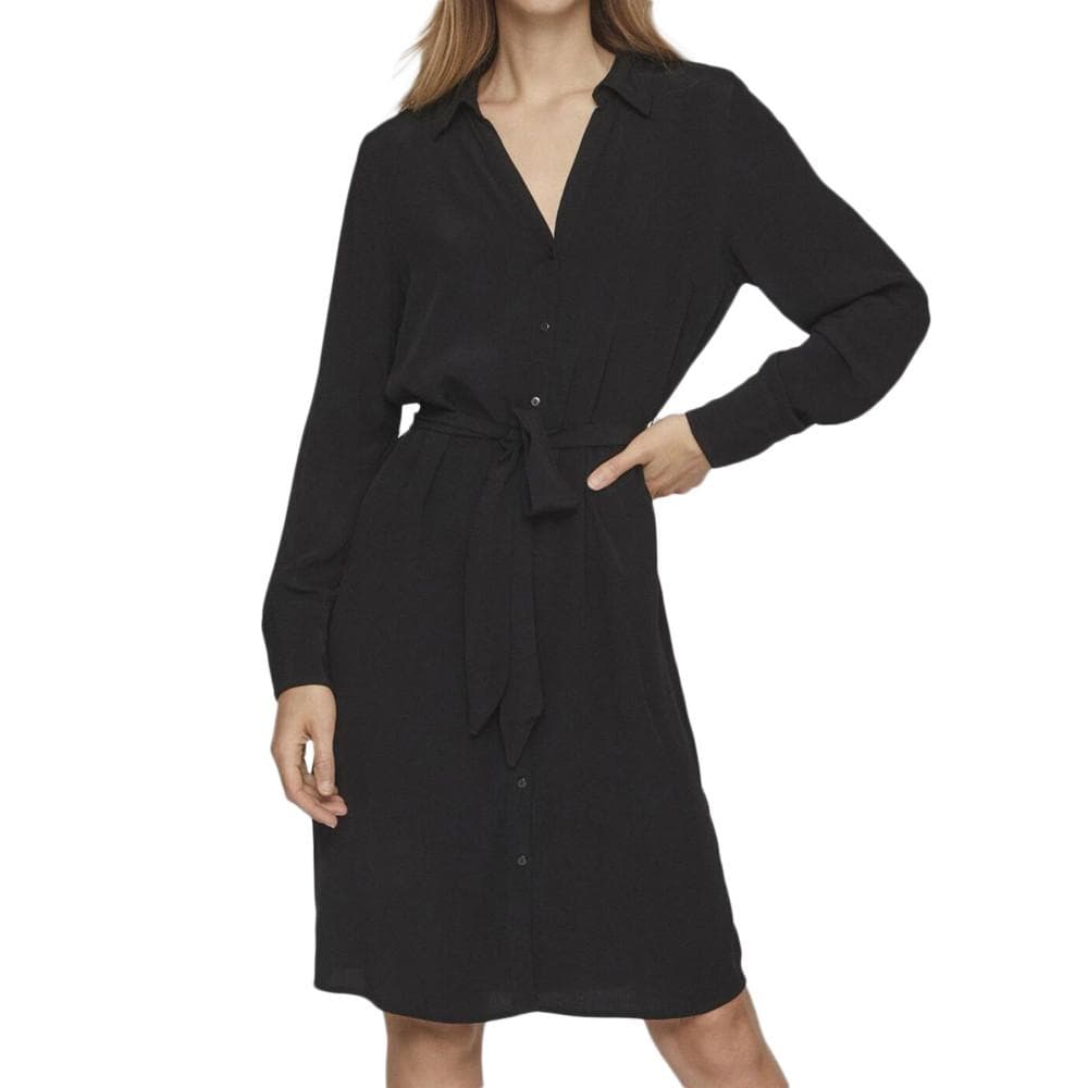 Robe Chemise Noir Femme Vila Fini 1