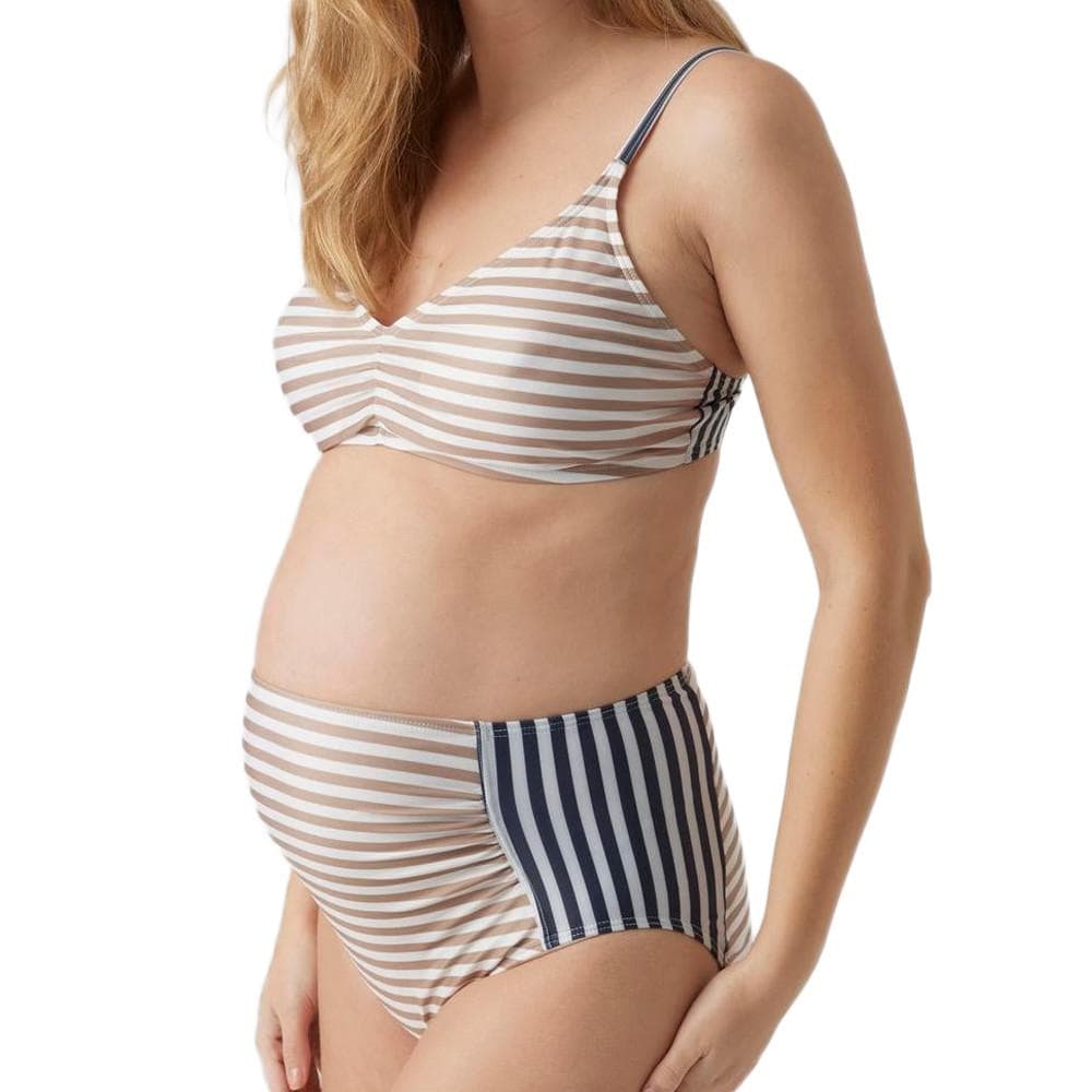 Maillot de bain de Grossesse Bleu/Marron Femme Mamalicious Vega 1