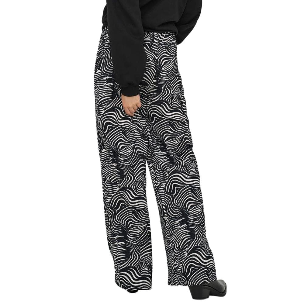 Pantalon Fluide Beige/Noir Femme JDY Debbie 2