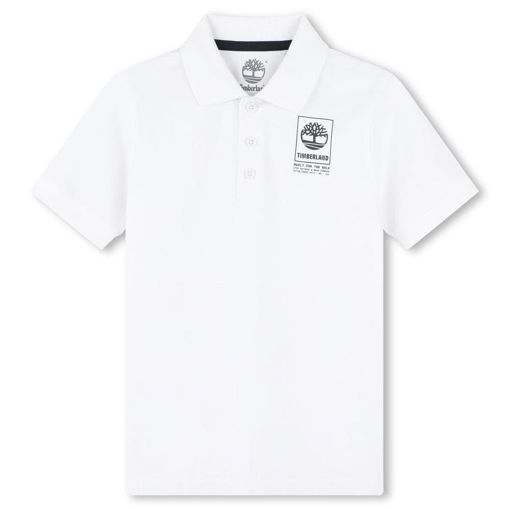 Polo Blanc Garçon Timberland T60061 1
