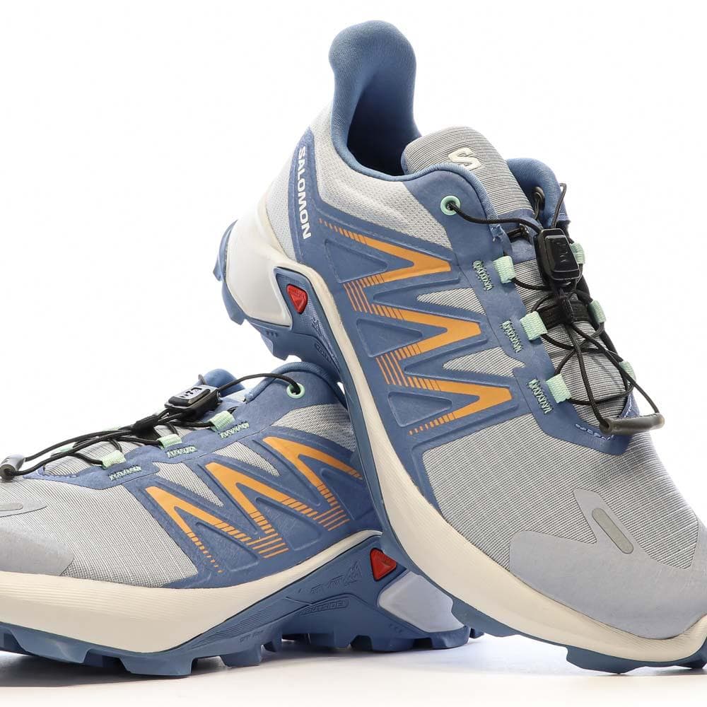 Chaussures de trail Bleu/Beige Femme Salomon Sagacross W 7